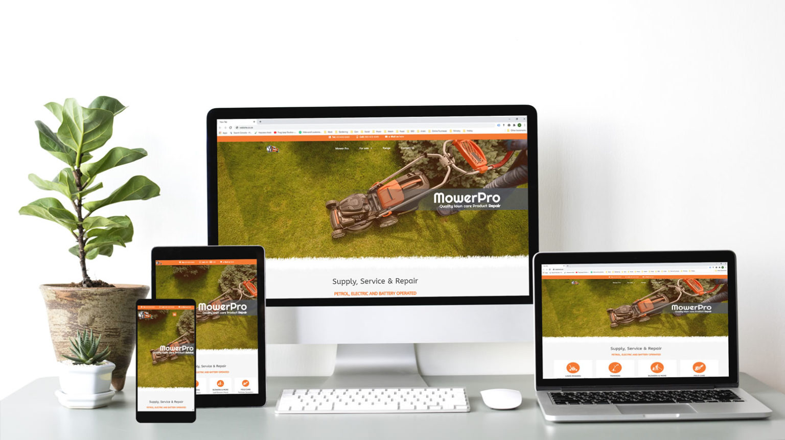 Website designs 2023 MowerPro Parts Sales Service